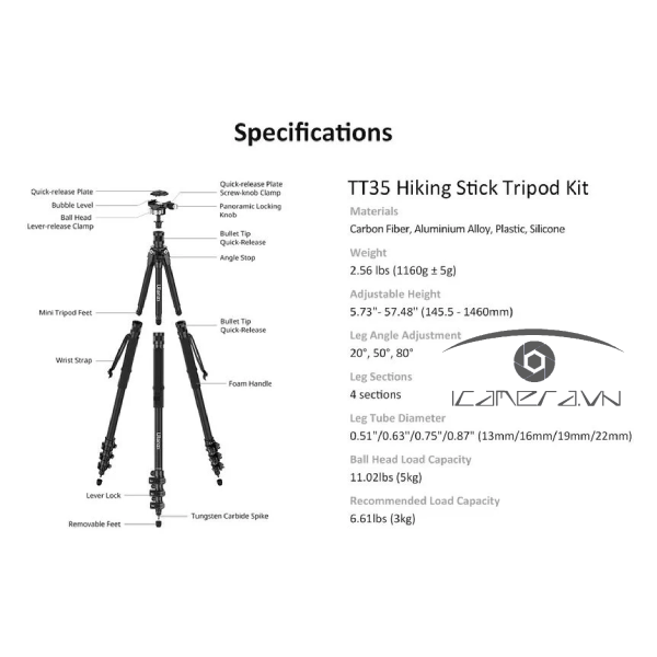 Chân tripod Ulanzi TT35