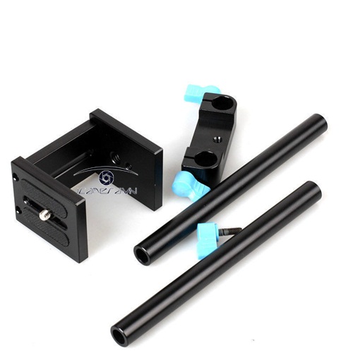 Ray Follow Focus Rail Rod Support System Baseplate Mount For DSLR Rig