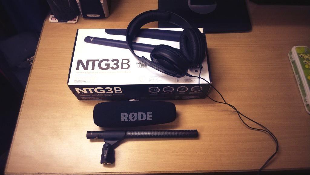 Mic thu âm shotgun Rode NTG3B chuyên nghiệp cho ekip làm phim phiên bản màu đen