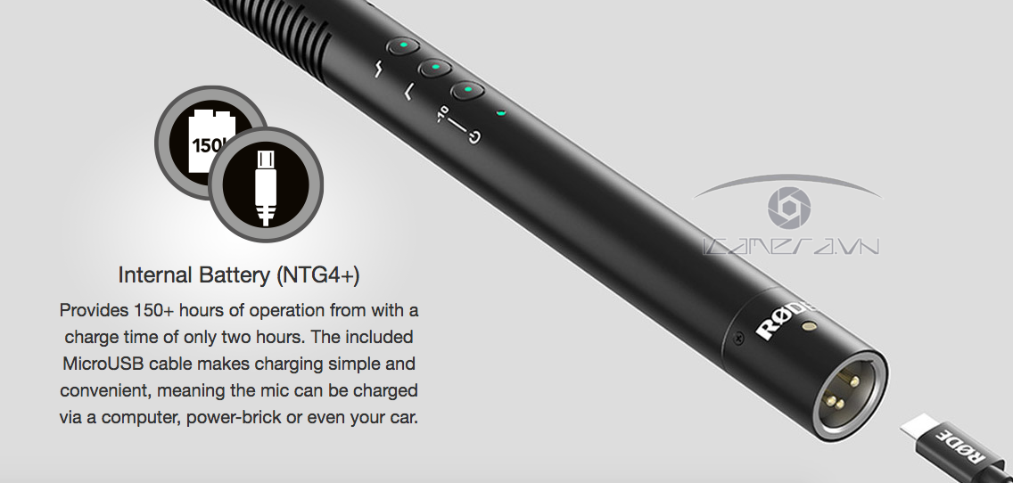 Micro RODE NTG4+ chính hãng dành cho Máy Quay Phim, Micro Phỏng Vấn RODE