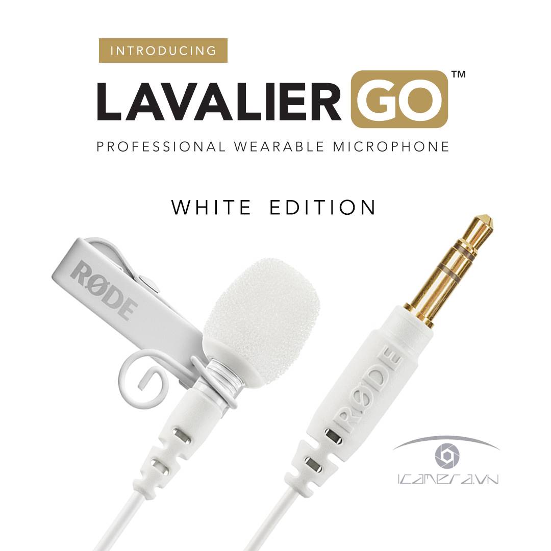 Mic thu âm cài áo Rode Lavalier GO (White)