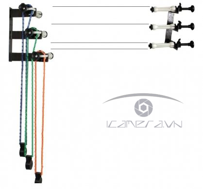 Khung treo 3 phông kéo xích TQ-3 Combo treo phông nền chụp ảnh quay phim