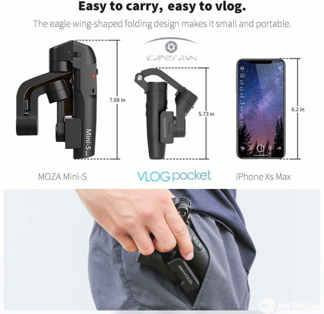 Gimbal Feiyu Vlog Pocket – Hàng Nhập khẩu được thiết kế để có thể cho mọi người quay Vlog chuyên nghiệp trở lên dễ dàng.