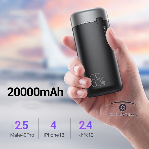 Sạc dự phòng PISEN PRO PD65-2 20000mAh 65W