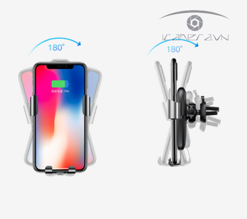 Giá đỡ kiêm sạc không dây kẹp cửa gió trên xe hơi, oto WXYL-B0A Baseus