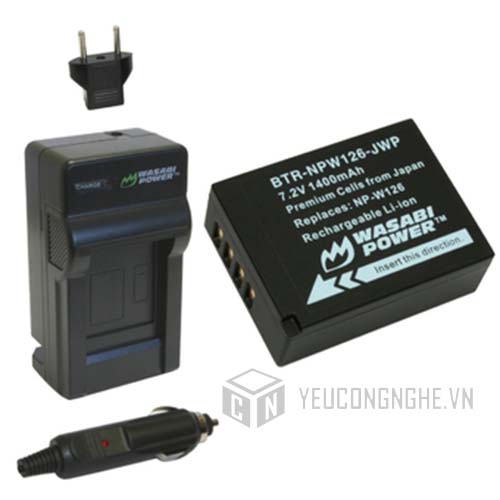 Bộ 1 pin 1 sạc cho máy ảnh Fujifilm NP-W126 Wasabi