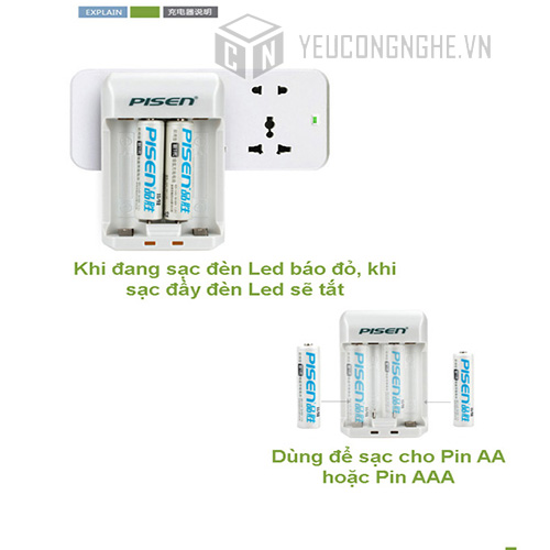 Sac Pisen TS_MC005 cho Pin AA/AAA pin máy ảnh