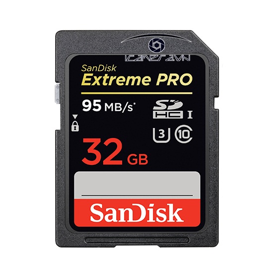 Thẻ nhớ SD Extreme Pro U3 UHS-I 32GB Sandisk tốc độ 95MB/s SDSDXXG-032G-GN4IN
