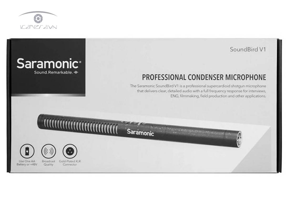 Micro thu âm Shotgun Saramonic SoundBird V1 hàng chính hãng