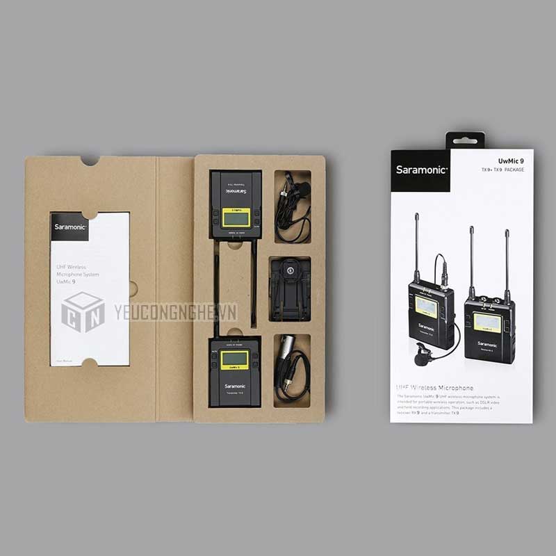 Mic Saramonic UwMic9 hai bộ phát một bộ thu chính hãng