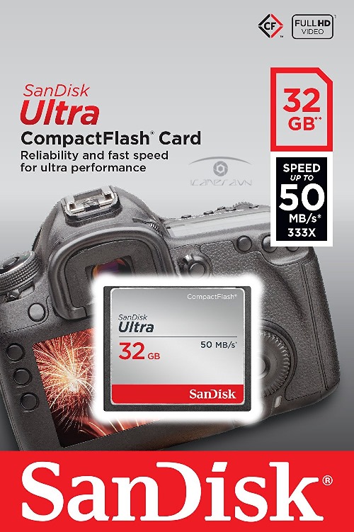 Thẻ nhớ CompactFlash SanDisk Ultra 32GB SDCFHS-032G-G46