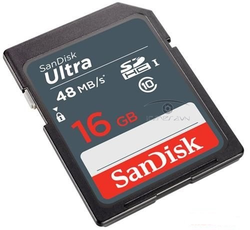Thẻ nhớ SD Sandisk SDHC Ultra 16GB tốc độ 48MB/s SDSDUNB-016G-GN3IN