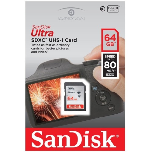 Thẻ nhớ SDXC SanDisk Ultra 64GB tốc độ 80MB/s SDSDUNC-064G-GN6IN