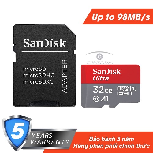 Thẻ nhớ Micro SDHC Sandisk 32GB 98MB/s SDSQUAR-032G-GN6MN