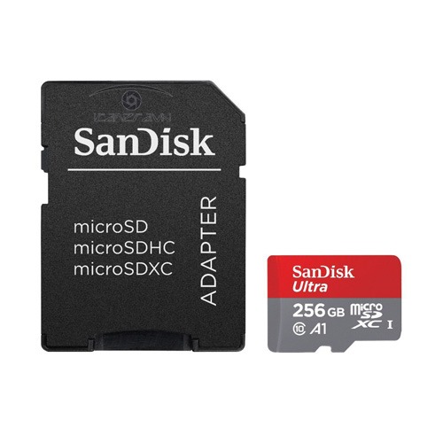 Thẻ nhớ microSDHC Sandisk Ultra A1 Class10 256GB tốc độ 100MB/s SDSQUAR-256G-GN6MA