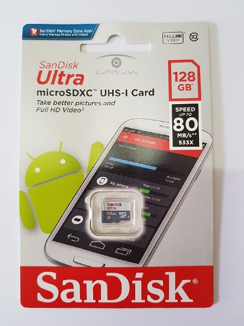 Thẻ Nhớ MicroSDXC SanDisk Ultra 128GB 80MB/s chính hãng SDSQUNS-128G-GN6MN