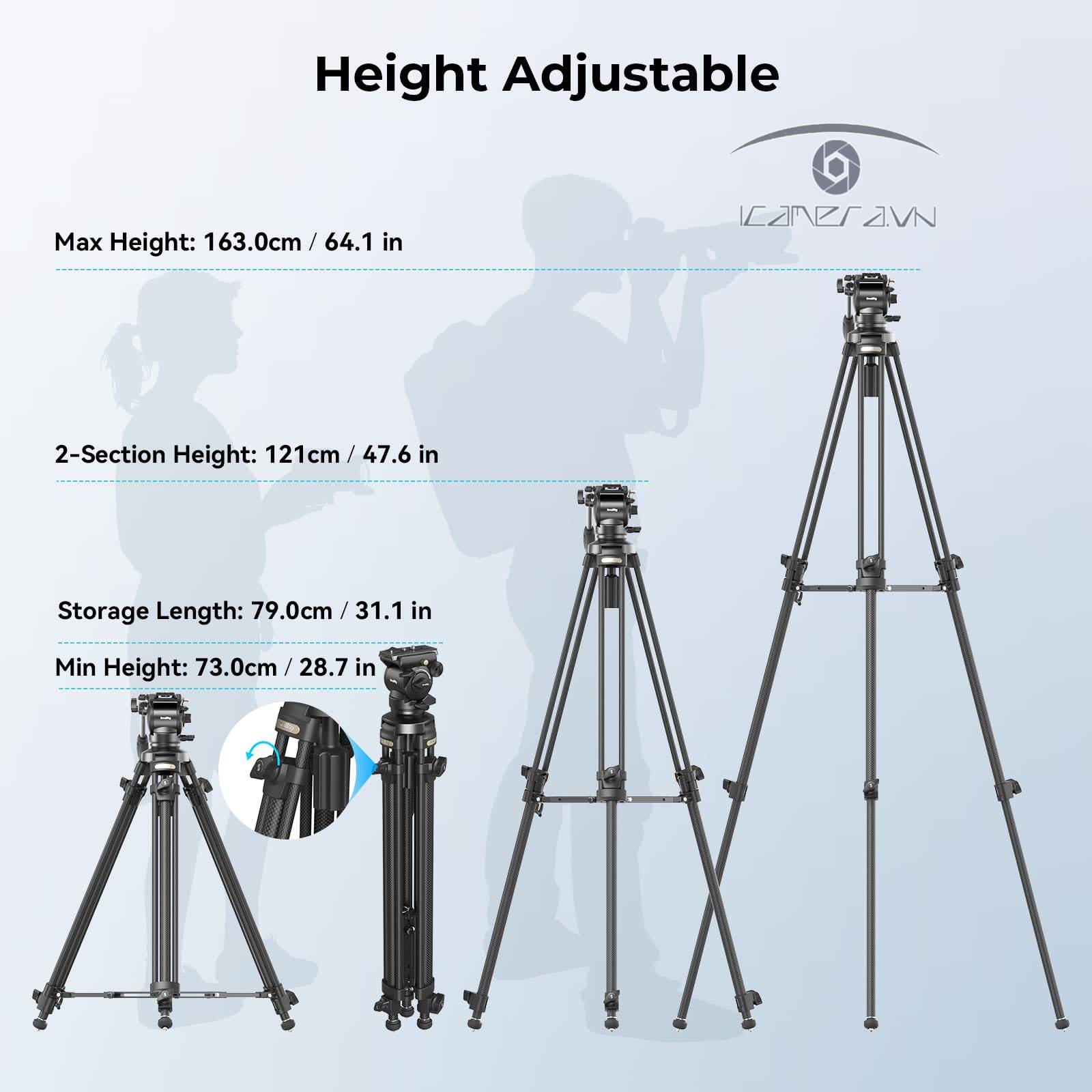 Chân máy quay carbon SmallRig 4685 AD-50