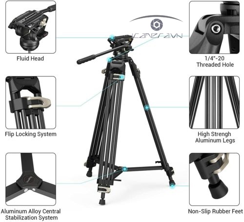 Chân máy SmallRig Heavy-Duty Fluid Head Tripod AD-01 3751