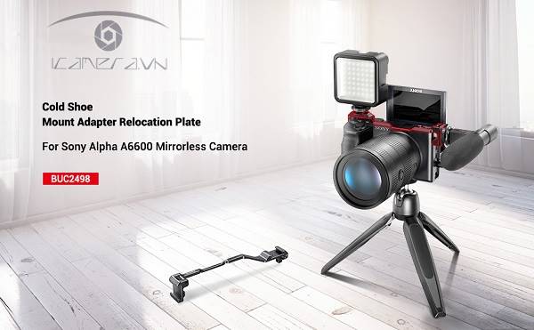 Tấm định vị Hotshoe mount gài phụ kiện cho Sony A6600 - SmallRig Shoe Mount Relocation Plate