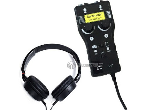 SmartRig+ Saramonic Thiết bị kết nối Mic/Guitar 2 cổng Input với máy ảnh, máy quay, smartphone Android, iOS