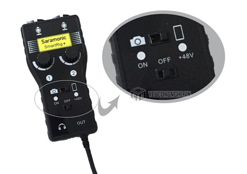 SmartRig+ Saramonic Thiết bị kết nối Mic/Guitar 2 cổng Input với máy ảnh, máy quay, smartphone Android, iOS