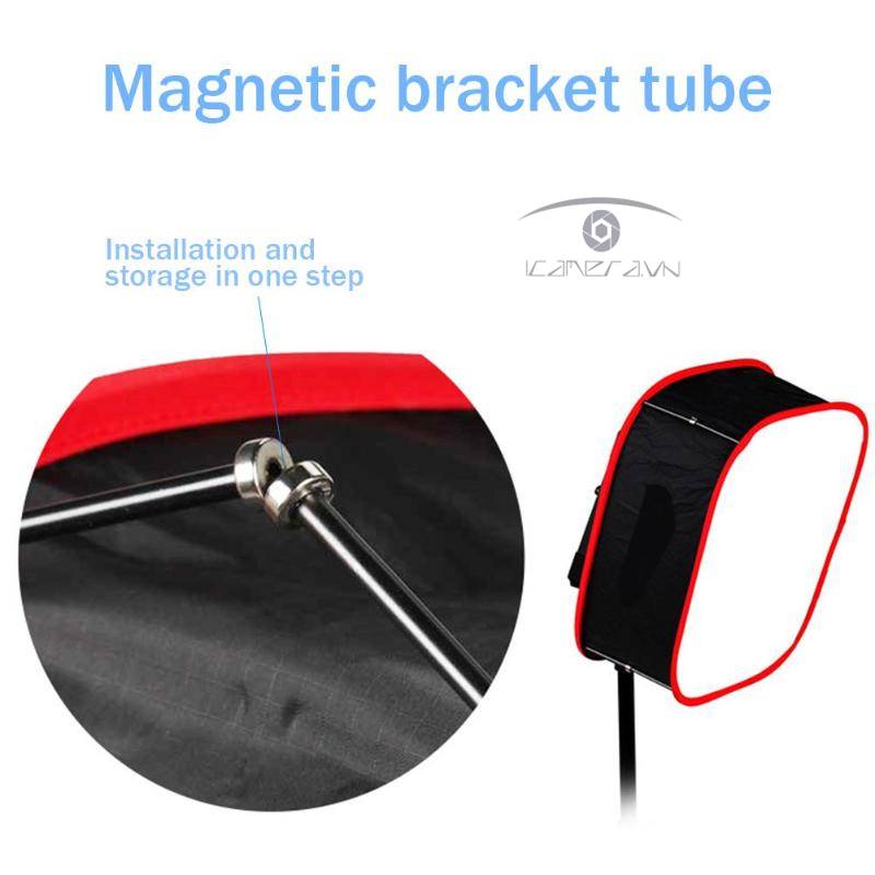 Softbox vuông gấp gọn cho đèn led bảng Yongnuo 40x40x20cm