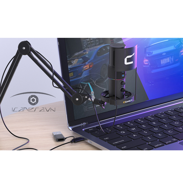 Micro COMICA STA-U2A RGB Cardioid kèm tay arm