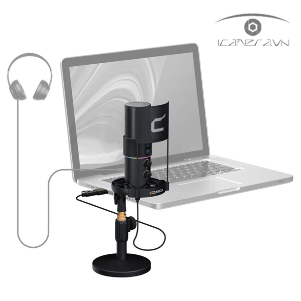 Micrô ghi âm USB để bàn COMICA STA-U2D dành cho máy tính, PC, điện thoại thông minh, trò chơi