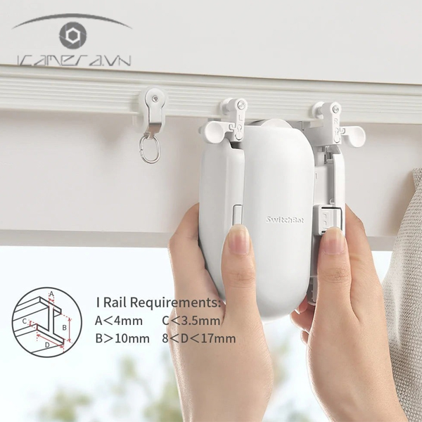 Bộ kéo rèm thông minh SwitchBot Curtain Driver – Ray thẳng