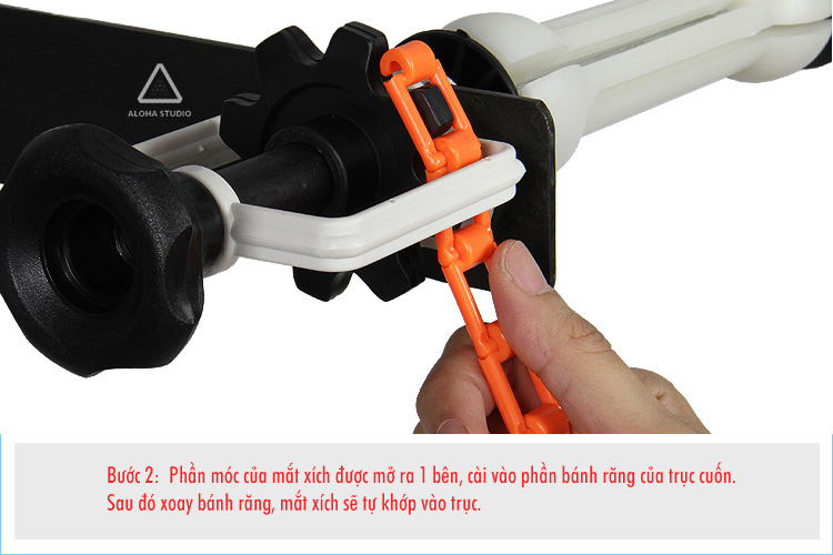 Khung treo 4 phông kéo xích TQ-4 Combo để treo phông chụp ảnh quay phim