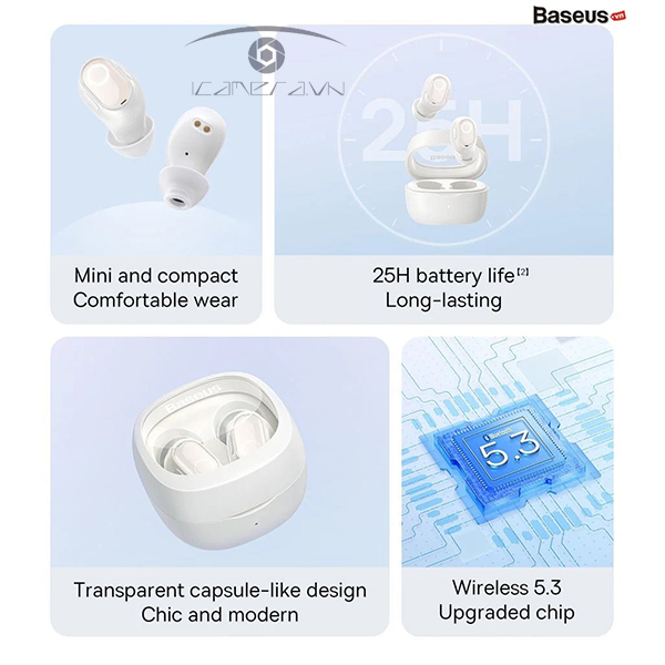 Tai Nghe Không Dây Baseus Bowie WM02