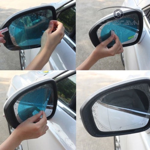 Miếng dán chống bám dính nước gương ô tô hình oval 150*100mm