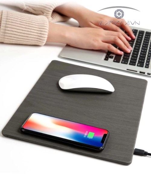Sạc không dây wireless charger dạng tấm lót chuột máy tính MM-90