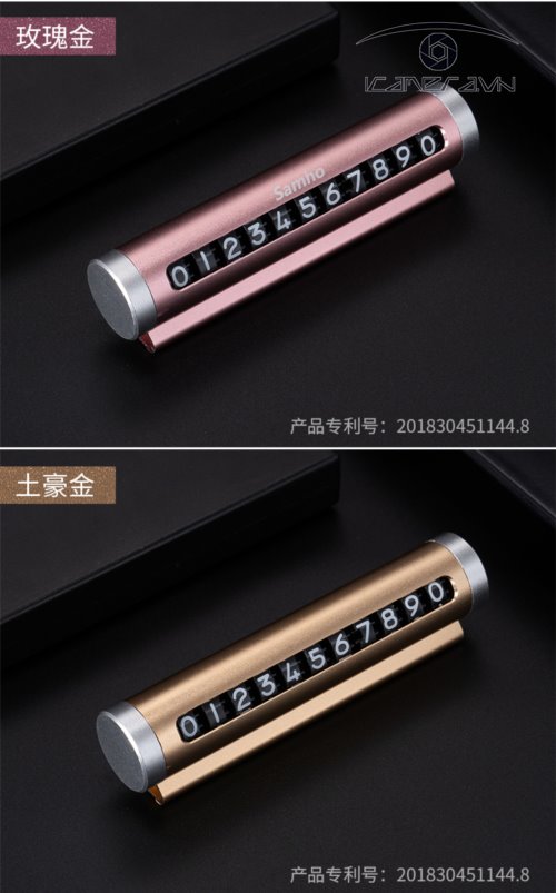 Bảng số điện thoại gắn táp lô ô tô khi đỗ xe loại xoay số SAHA0011