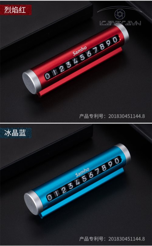 Bảng số điện thoại gắn táp lô ô tô khi đỗ xe loại xoay số SAHA0011