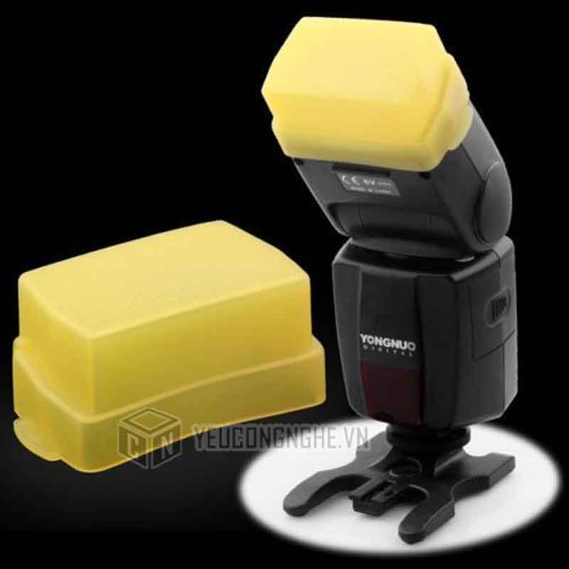 Tản sáng flash Softbox Diffuser Cap màu vàng cỡ to DC-Y01