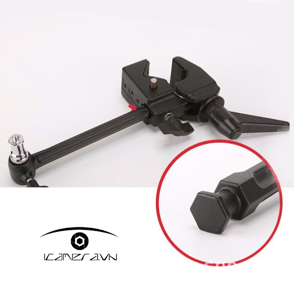 Tay Arm Bracket 19cm nối dài mở rộng thiết bị quay phim chụp ảnh