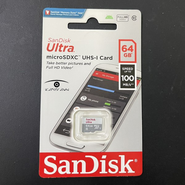 Thẻ Nhớ MicroSDXC SanDisk Ultra 64GB 100MB/s