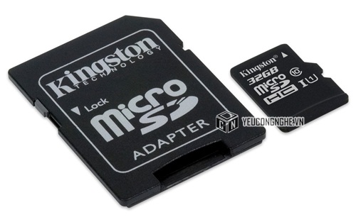 Thẻ Nhớ MicroSDHC Kingston 32GB U1 80MB/s kèm SD Adapter giá rẻ chính hãng