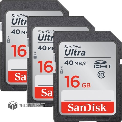 Thẻ nhớ SD 16GB Sandisk giá rẻ chính hãng Ultra bảo hành tốt nhất