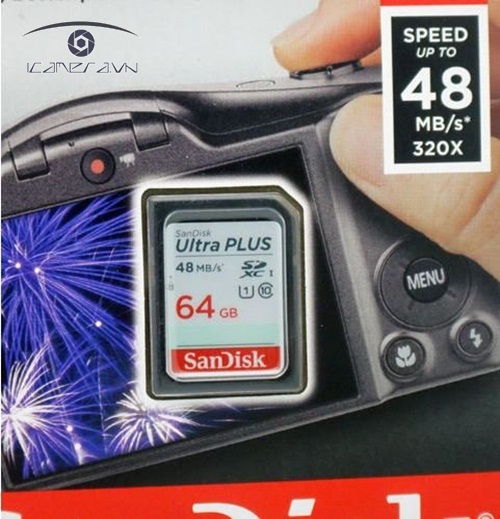 Thẻ nhớ ULTRA C10 UHS-1 64GB Sandisk tốc độ 48 MB/s SDSDUNB-064G-GN3IN