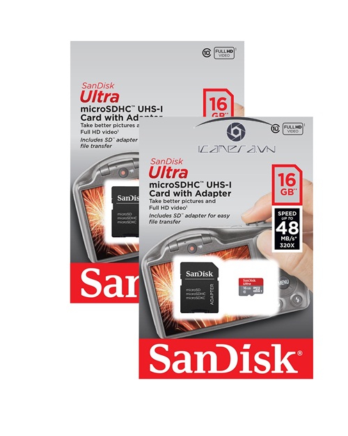 Thẻ nhớ SD 16GB Sandisk 48 MB/s SDSDUNB-016G-GN3IN