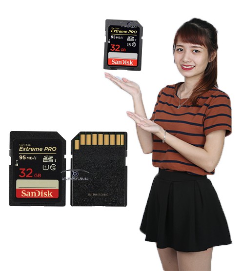 Thẻ nhớ SD Extreme Pro U3 UHS-I 32GB Sandisk tốc độ 95MB/s SDSDXXG-032G-GN4IN