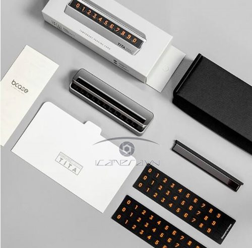 Thẻ số điện thoại đặt Taplo xe hơi, ô tô Metal Tita