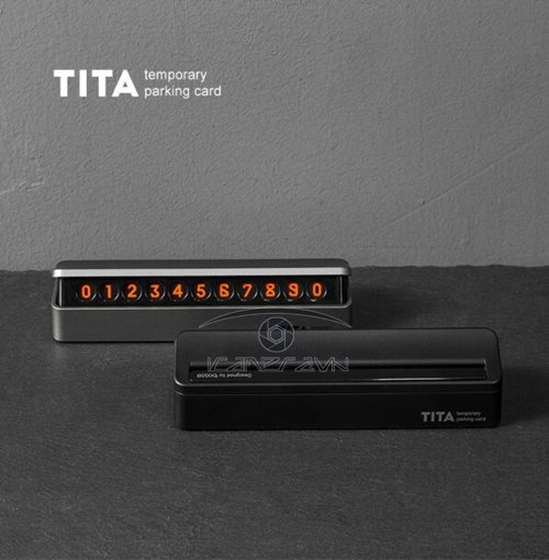 Thẻ số điện thoại đặt Taplo xe hơi, ô tô Metal Tita