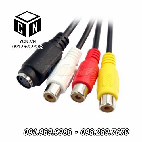 Cáp chuyển đổi VGA máy tính ra tivi SVideo AV 3RCA Adapter