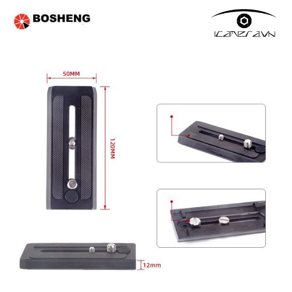 Panhead Bosheng VH07 đầu củ dầu cho tripod máy ảnh máy quay