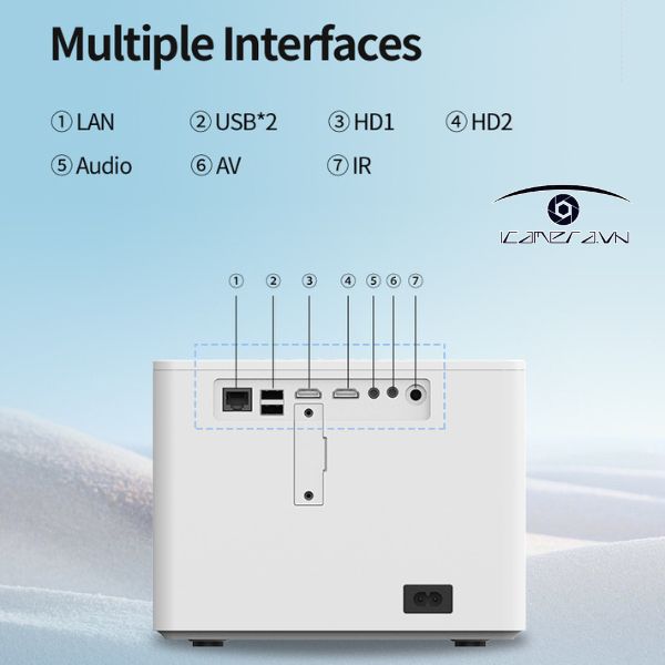 Máy chiếu mini T8 hệ điều hành Android độ phân giải Full HD 1080P