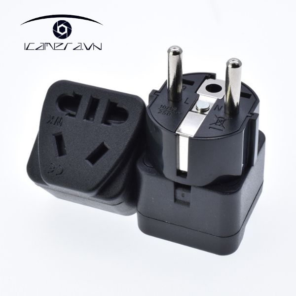 Phích cắm chuyển điện từ 2 chấu ra 3 chấu đa năng WK-9