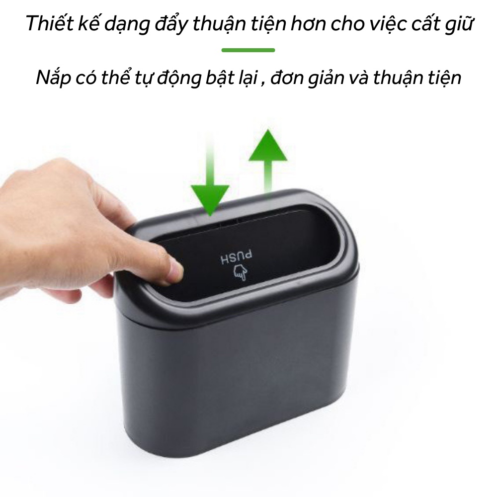 Thùng đựng rác ô tô xe hơi nhỏ gọn đa năng gắn cửa xe, sau ghế tiện dụng